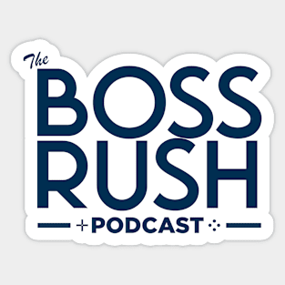 The Boss Rush Podcast Logo (Navy Blue) Sticker